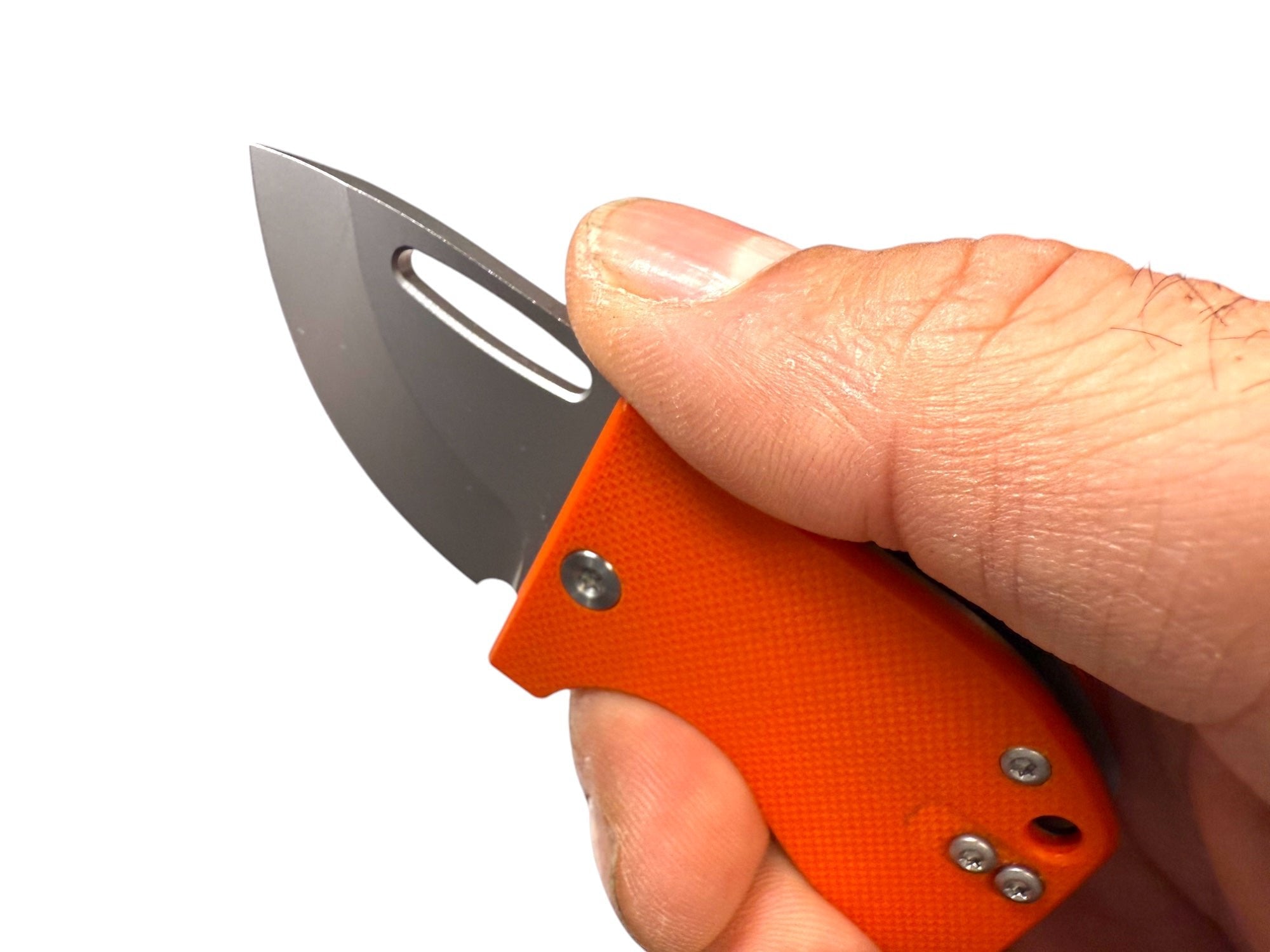 D2 Stub 2.0 Knife - Titanium Frame Lock & (( Orange G10 )) by Maratac® 🔥 New 🔥