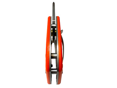 D2 Stub 2.0 Knife - Titanium Frame Lock & (( Orange G10 )) by Maratac® 🔥 New 🔥