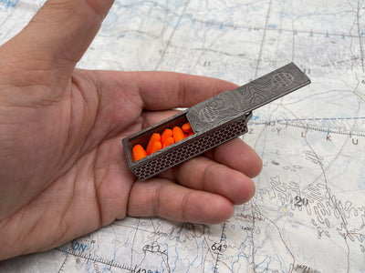 Titanium Match Slide Box With Loop
